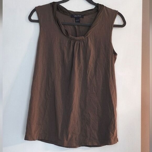 Crabtree & Evelyn Everyday Luxury Women's Size XS Solid Brown Tank Top - Picture 10 of 10